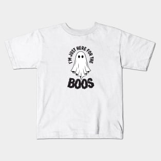 I'm Just Here for the Boos (black, white) Kids T-Shirt